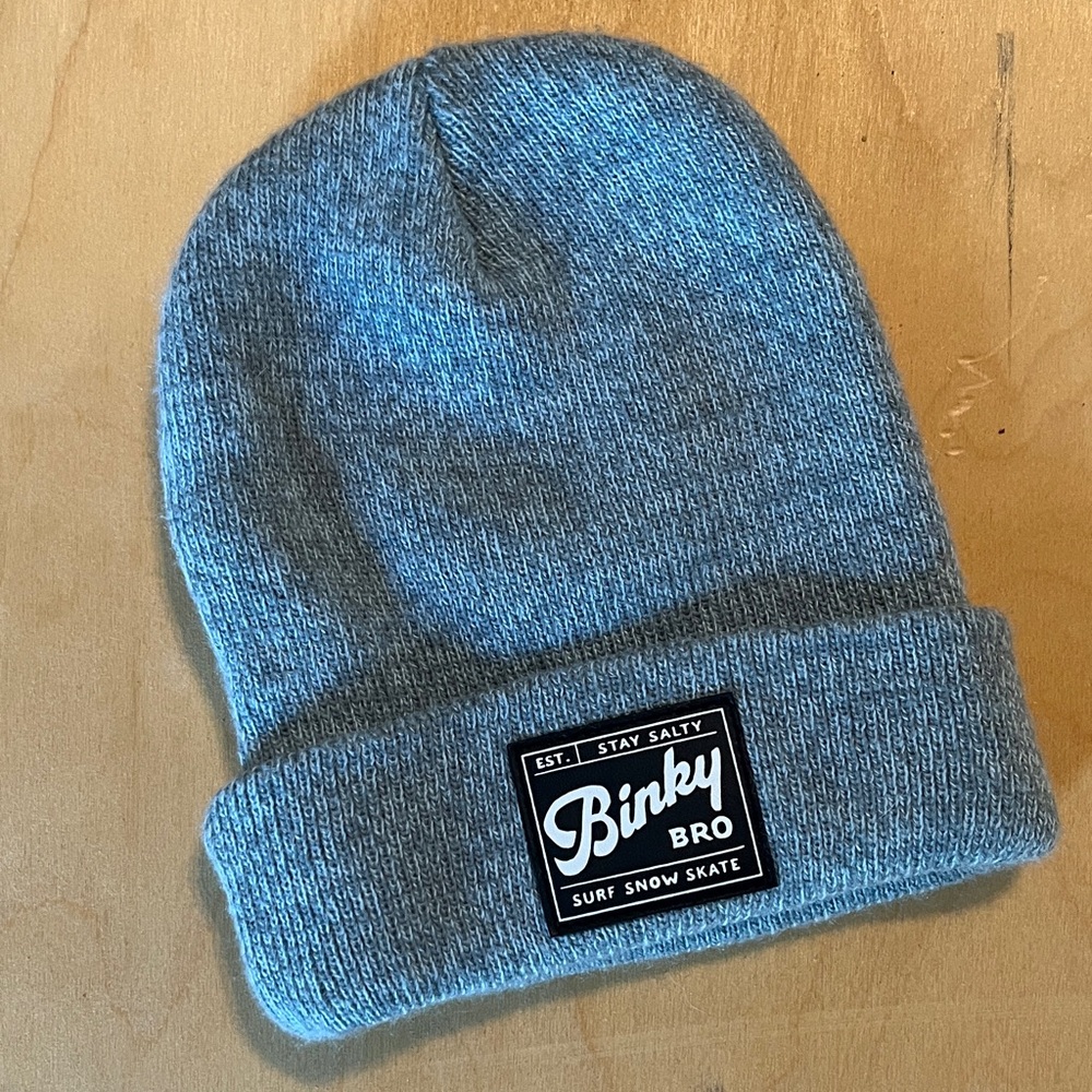 Binky Bro Blue Gray Beanie